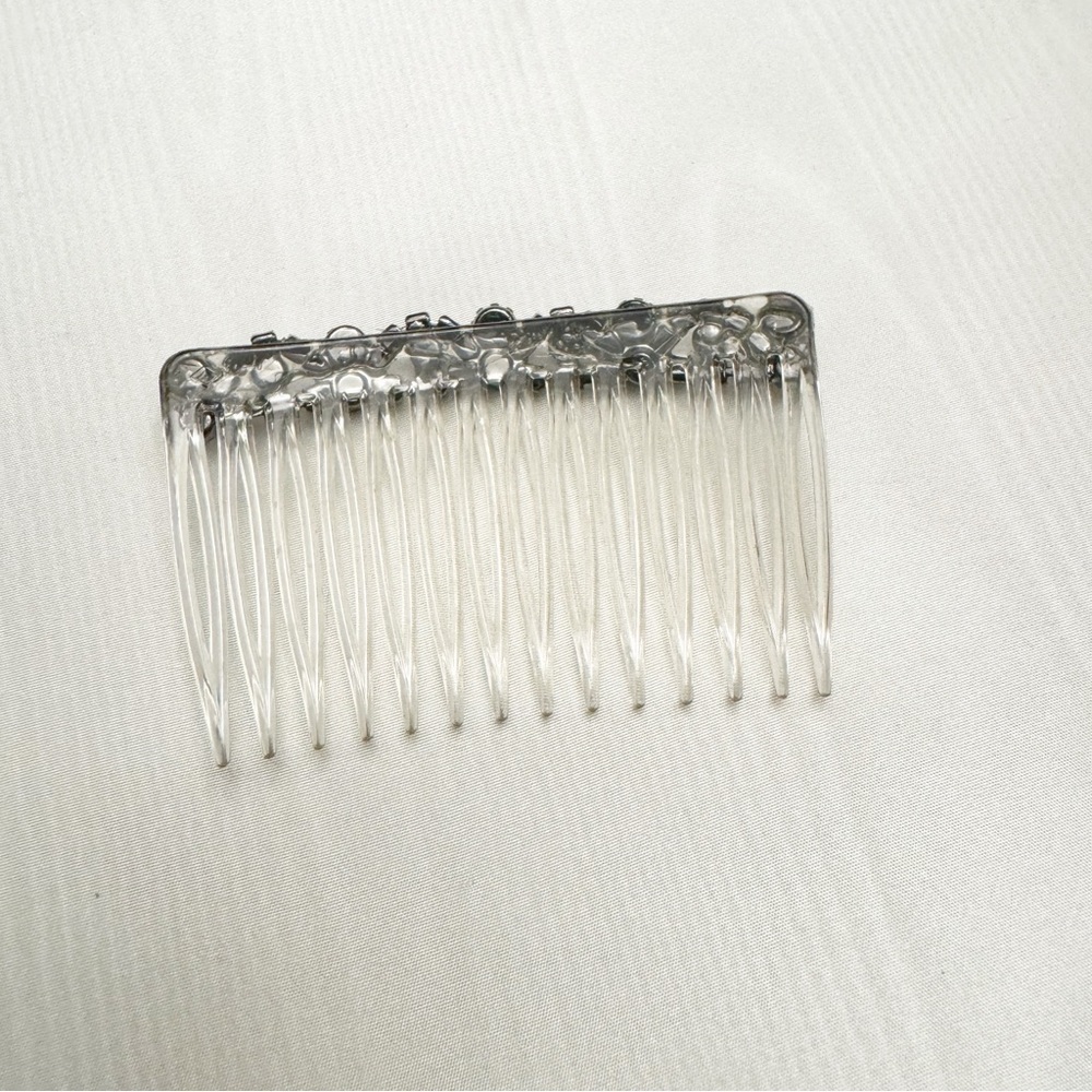 Vintage Aurora Borealis Crystal Rhinestone Side Hair Comb - Picture 2 of 7